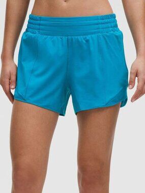 Lululemon Hotty Hot High-Rise Lined Short 4" - 8 Hawaiian Blue